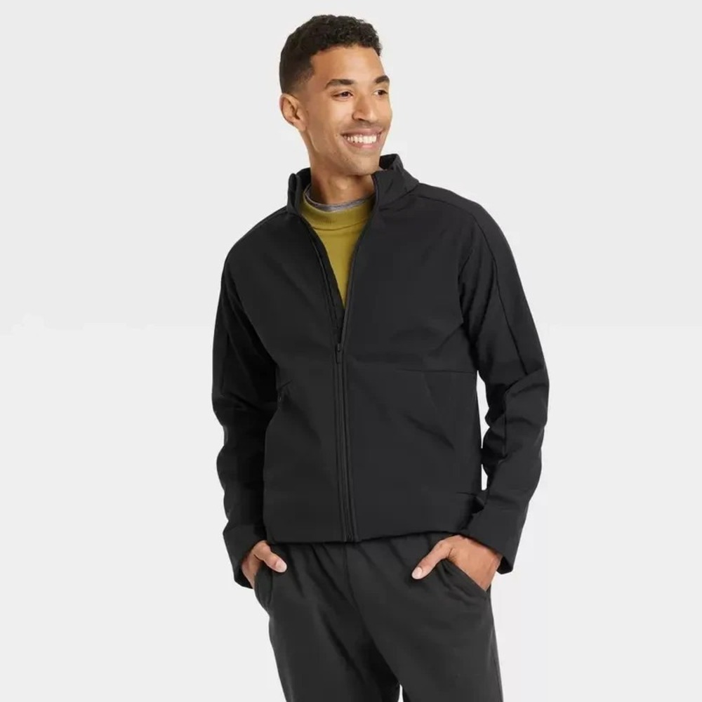 Men's Softshell Jacket by All In Motion Black Onyx Size XL New With Tags